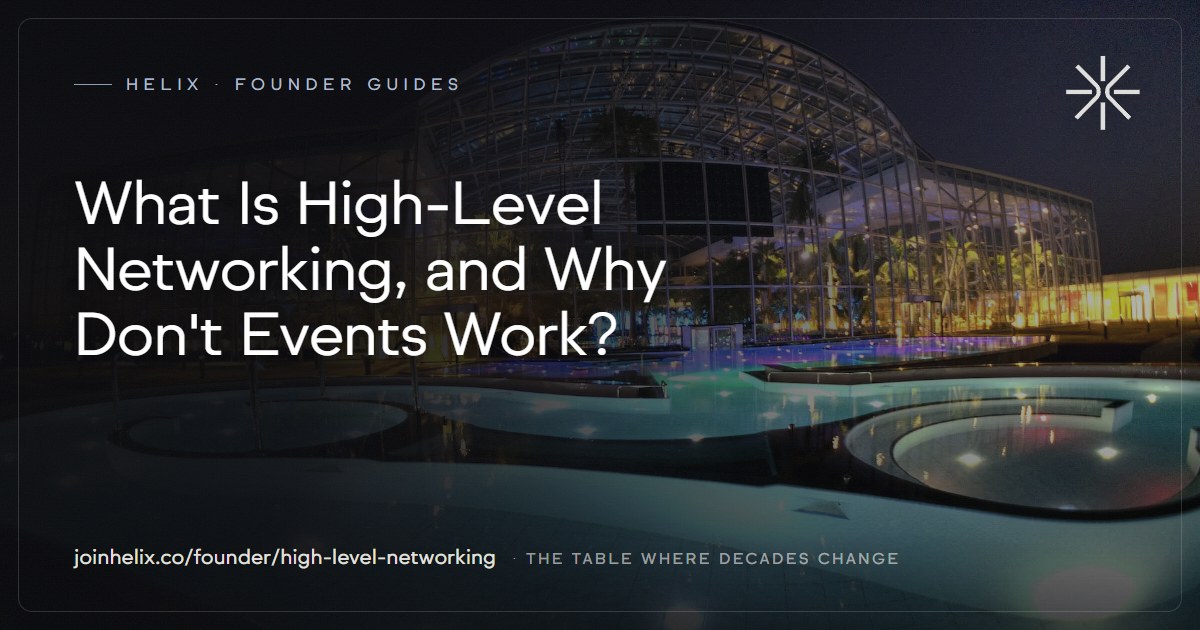 What Is High-Level Networking, and Why Don't Events Work?