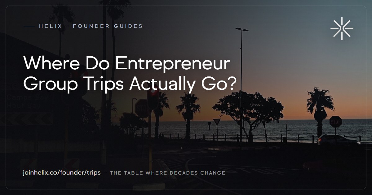 Where Do Entrepreneur Group Trips Actually Go?