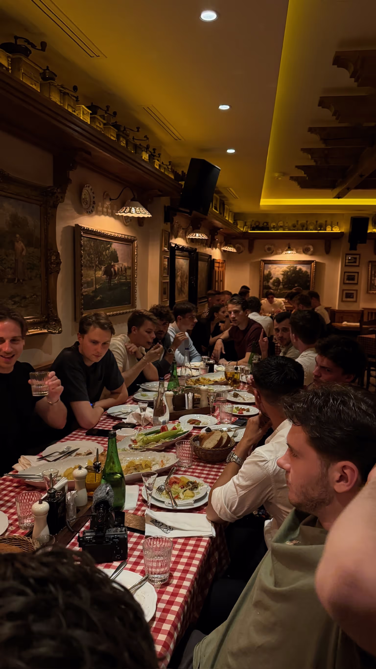 A full Helix table mid-session: the founder community meets on a fixed cadence, capped near 100 seats. A full Helix table mid-session: the founder community meets on a fixed cadence, capped near 100 seats.
