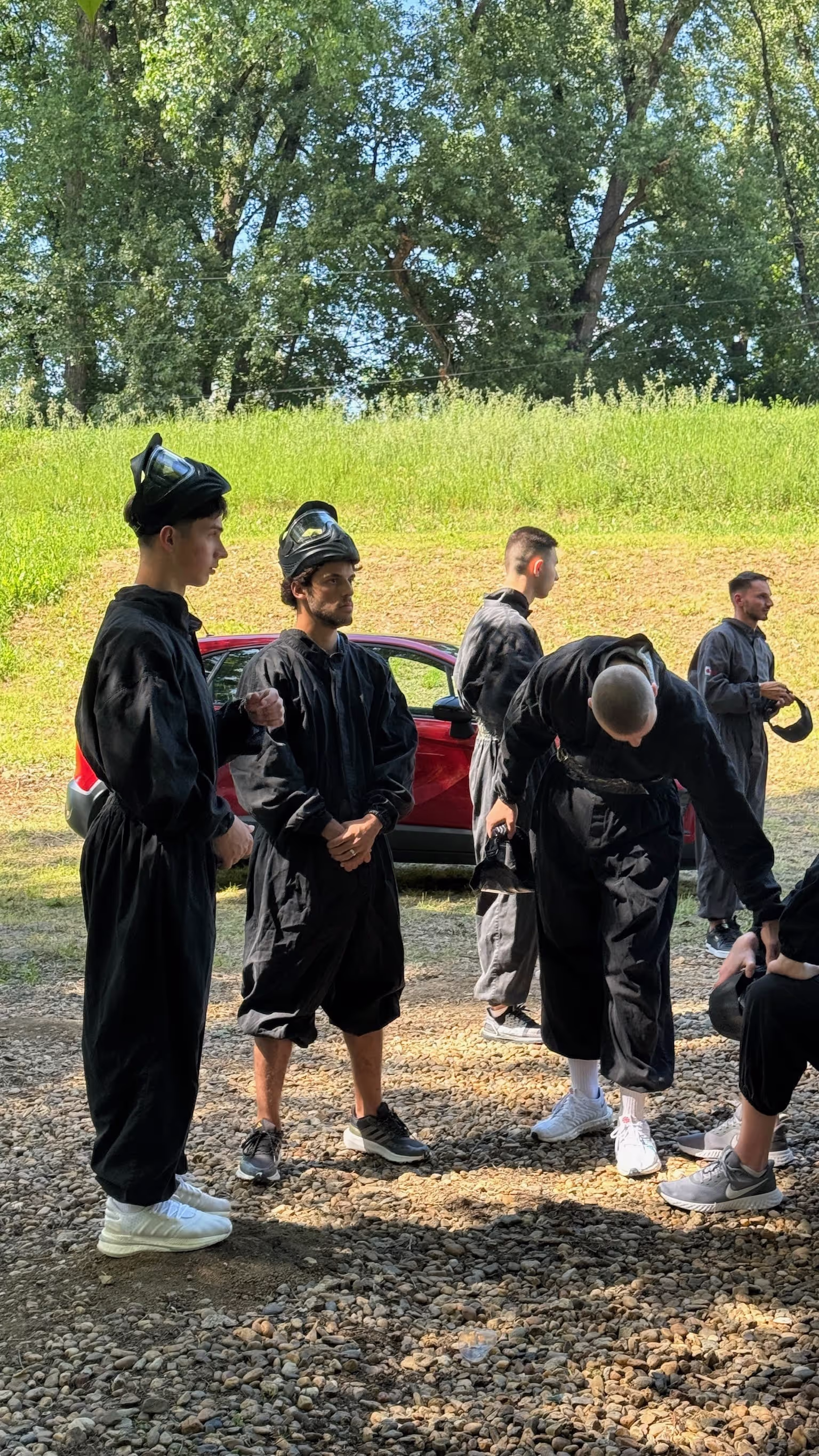 Helix founders geared up for paintball in Belgrade Helix founders geared up for paintball in Belgrade