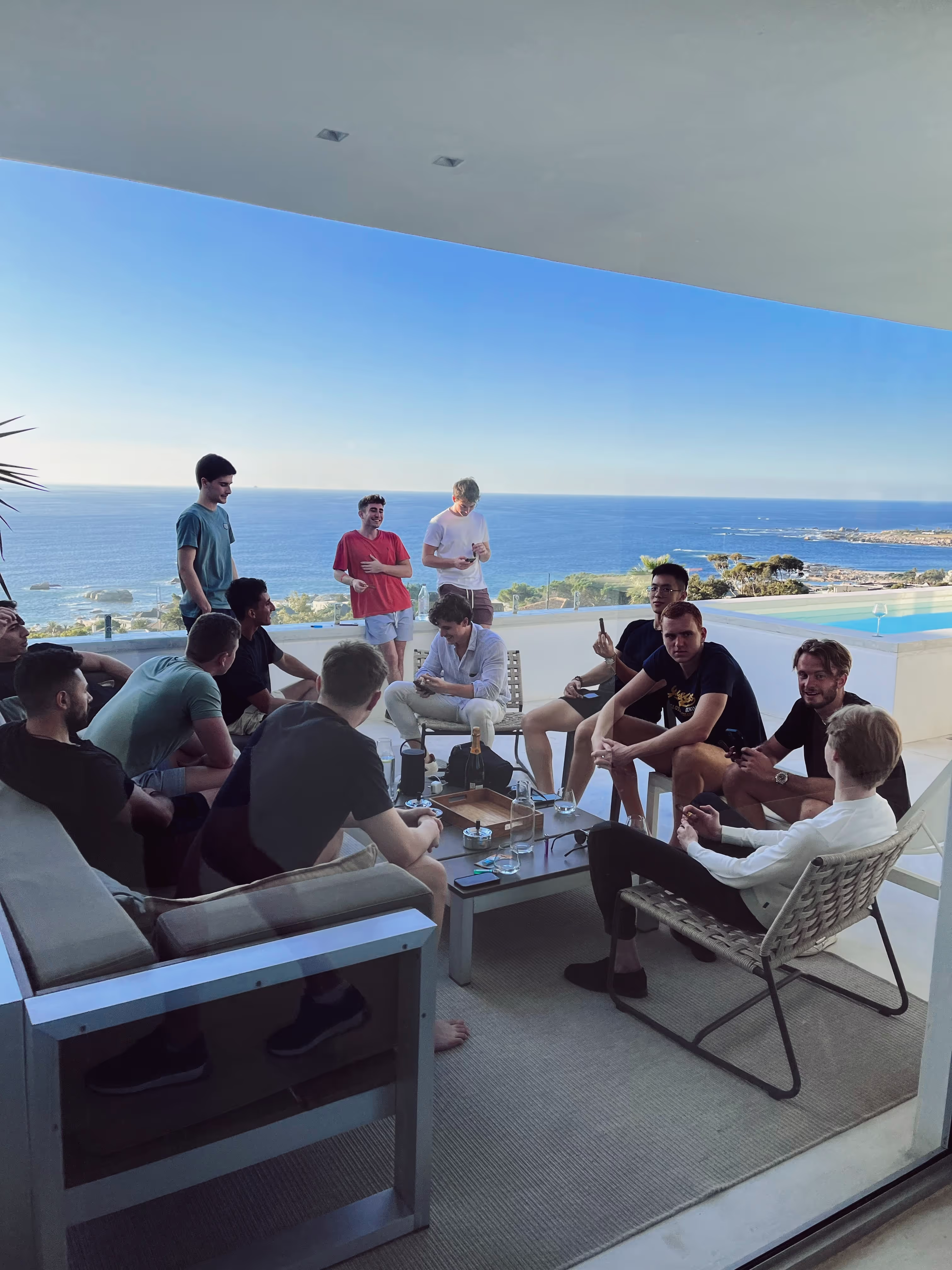 Helix founder community members gathered on a Cape Town rooftop Helix founder community members gathered on a Cape Town rooftop