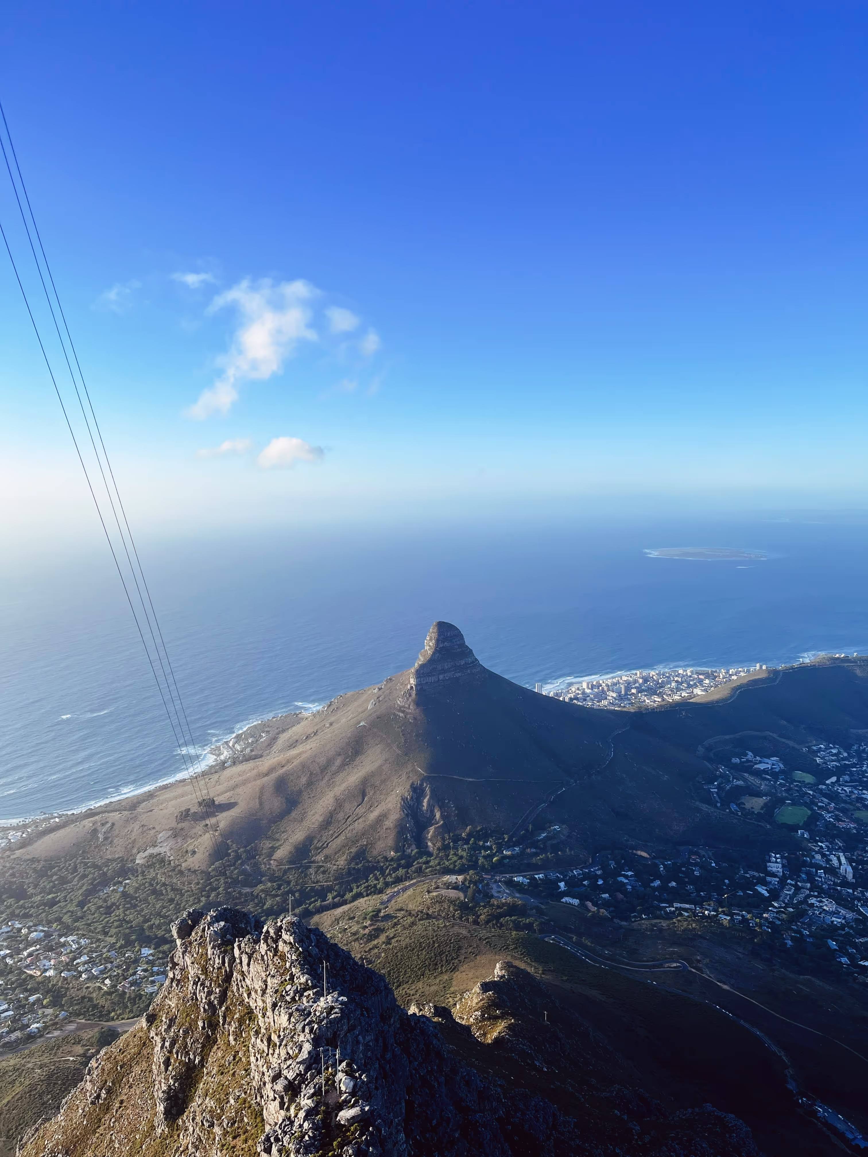 Aerial view of Lion's Head and Cape Town from the Helix trip Aerial view of Lion's Head and Cape Town from the Helix trip