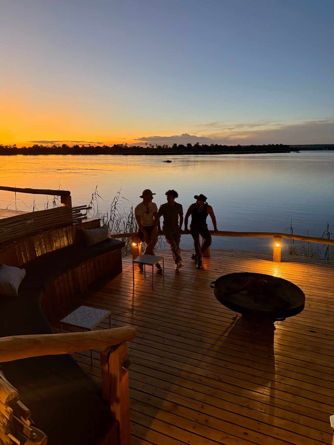 Founder loneliness — quiet company that counts Founders at the waterside at sunset — quiet company at the end of a hard stretch