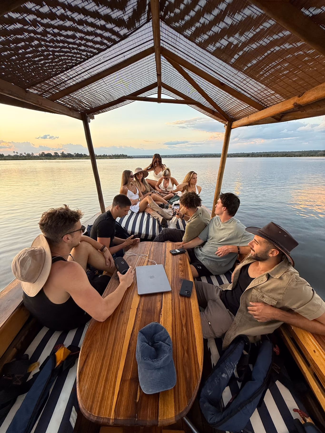 Founder travel group — who's on the boat matters A Helix founder travel group on a boat — vetting decides what a trip is worth
