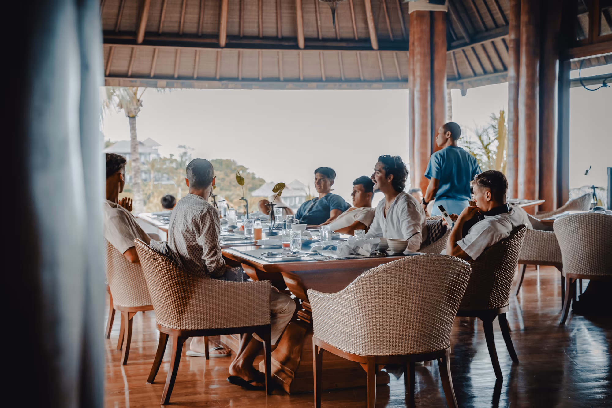A villa dinner in Koh Samui
